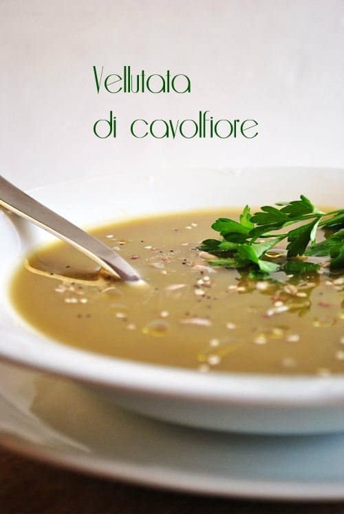 vellutata di cavolfiore senza patate