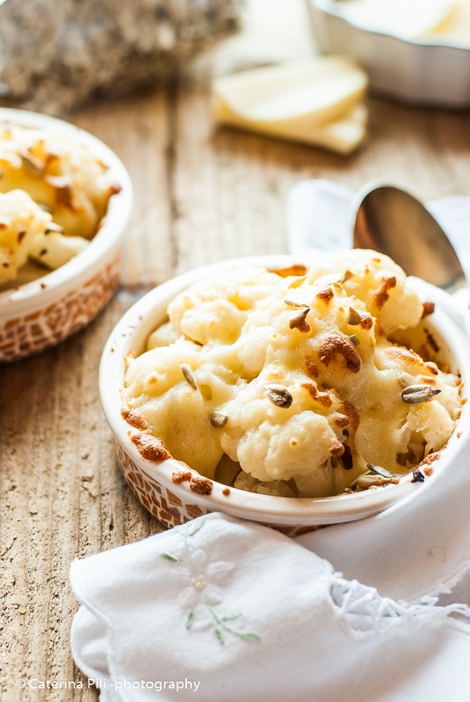 Cavolfiore gratinato al forno light