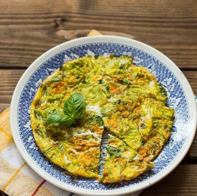 Frittata di fiori di zucca al forno - Semplicemente Light