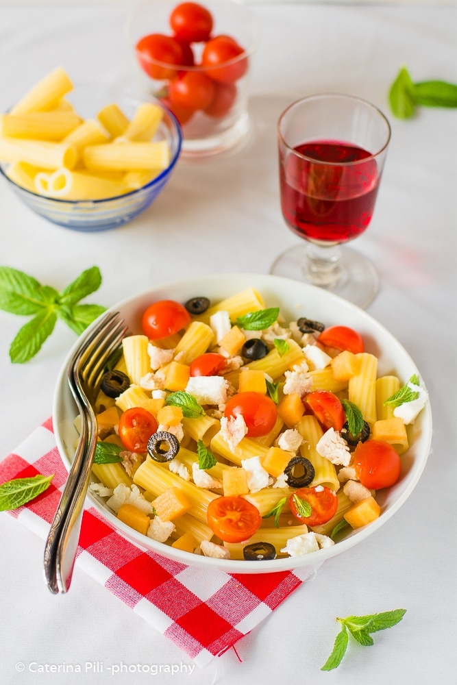 pasta fredda con pollo