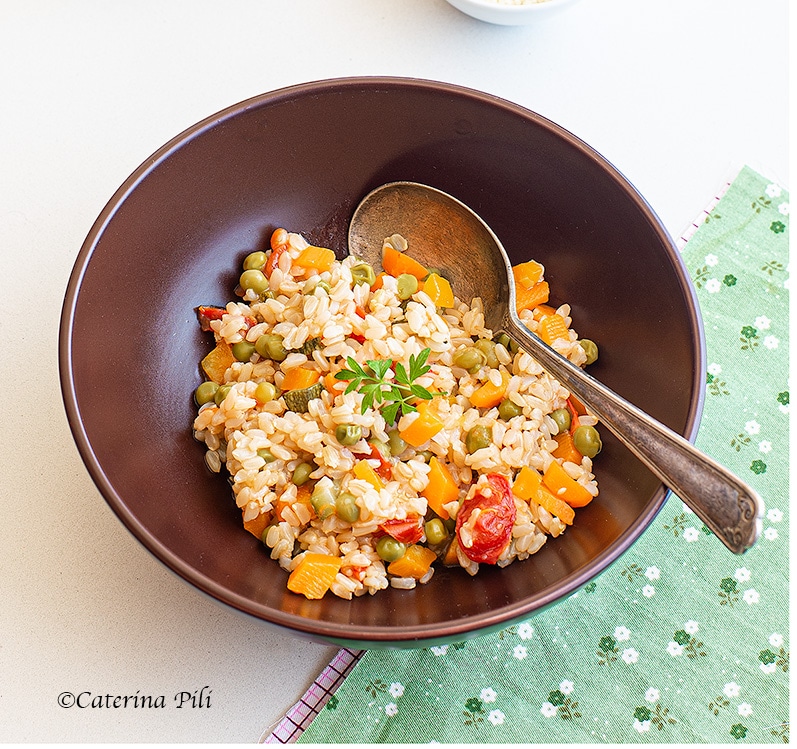 Risotto integrale Bimby alle verdure Semplicemente Light