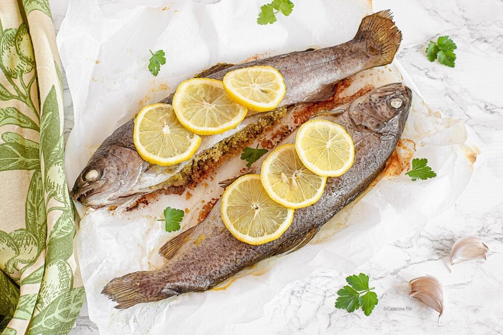 trota ripiena al forno 