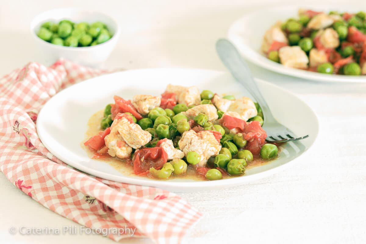 spezzatino di pollo in padella
