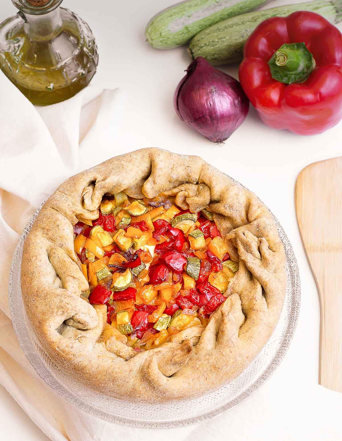 torta salata zucchine e mozzarella senza uova